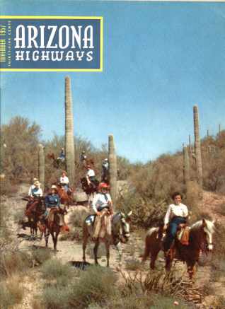 Arizona Highways 11/1957 Ted de Garzia 8p art