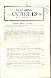 McKearins Antiques 1937 Price List 4 w Photos