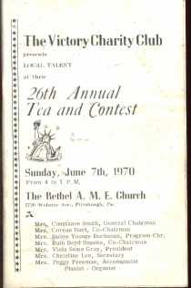 Victory Charity Club 26th Tea & Contest 1970