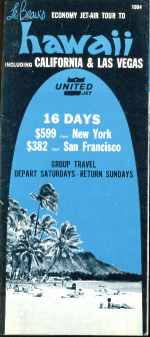 LeBeaus Economy Jet Tour to Hawaii 1/1964