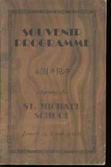 St Michael School Souvenir Program 1930