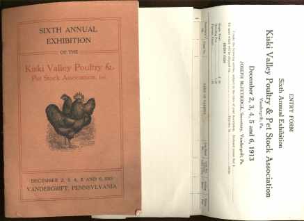 Kiski Valley Poultry & Pet Exhibit 1913
