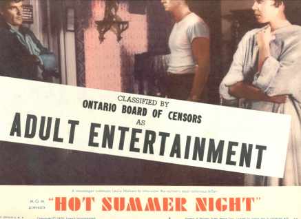 Hot Summer Night, MGM 1956 Censored in Canada