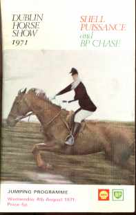 Dublin Horse Show 1971 Jumping Programme
