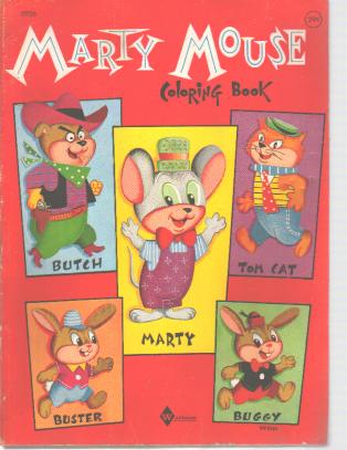 Marty Mouse Coloring Book 1964 Vincent Fago