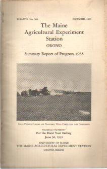 The Maine Agri Experiment Station Oronco 1935