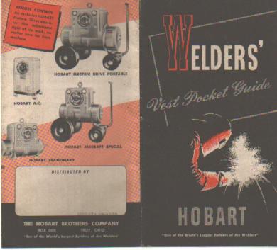 Hobart Welders Vest Pocket Guide late 1930s