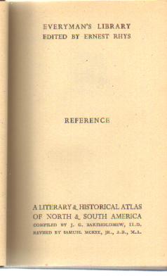 Everymans Library Atlas N & S America 1930
