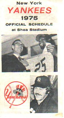 Yankees 1975 Official Shea Stadium Schedule