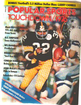 Popular Sports Touchdown 1976 Franco Harris