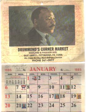 Beautiful Martin Luther King Jr 1985 Calendar