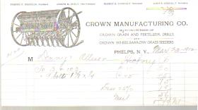 1912 Illustrated Invoice Crown Planting equip