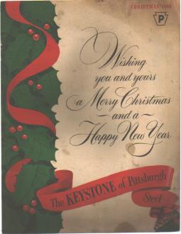 Christmas 1948 Keystone Mag Pittsburgh Steel