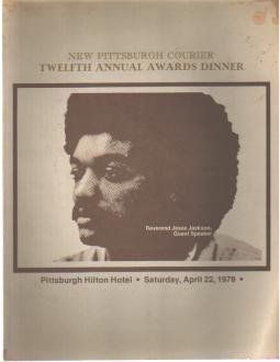 Jesse Jackson Program 1978 Pgh Courier Awards Jesse Jackson Program 1978 Pgh Courier Awards