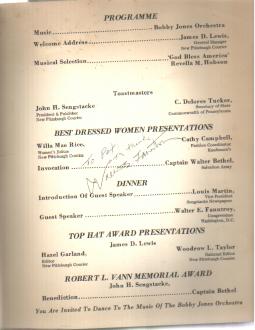 Pgh Courier 1976 Awards Signed USRep Fauntroy Pgh Courier 1976 Awards Signed USRep Fauntroy