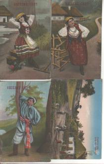 4 Beautiful 1910 Russian Postcards unused (23