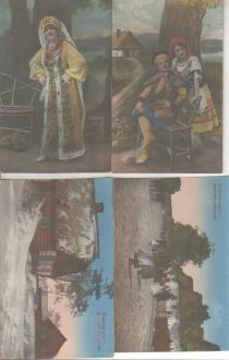 4 Beautiful 1910 Russian Postcards unused (36