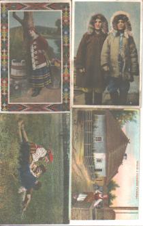 4 Beautiful 1910 Russian Postcards unused (38