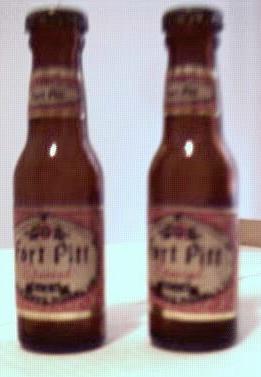 Fort Pitt Glass Bottle Salt Shakers vintage