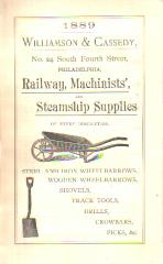 1889 ad Williamson & Cassedy wheelbarrow EX