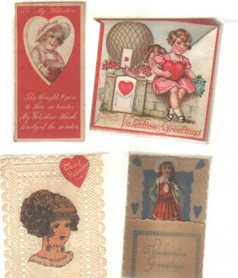 Vintage Valentines 4 Fabulous circa 1910