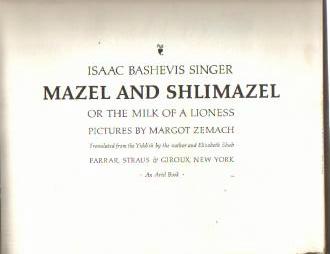 Isaac Bashevis Singer Mazel & Shlimazel 1967