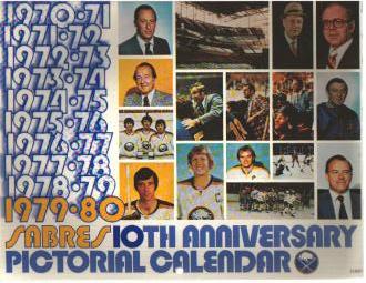 Sabres 10th Aniv Pictorial Calendar 1979-80