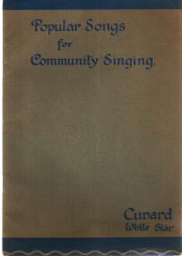 Cunard White Star Lines 3/1936 Song Book