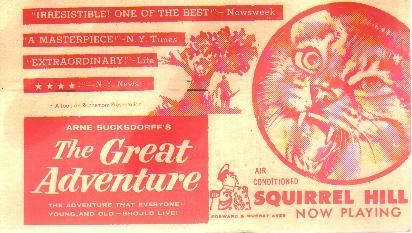 The Great Adventure Movie Promo Postcard 1955