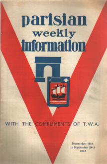 Parisian Weekly 9/18/1947 TWA Tourist Booklet