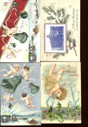 Vintage Christmas 8 beautiful cards 1900s