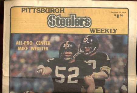 Pgh Steelers Weekly Dec 22, 1979 Mike Webster