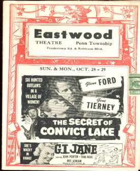 Movie Theatre Program 1950s GI Jane and more
