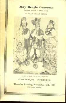 Russian Grand Opera 1933 program w photos