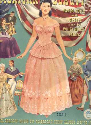 First Ladies Paper Dolls Ball Gowns 1951