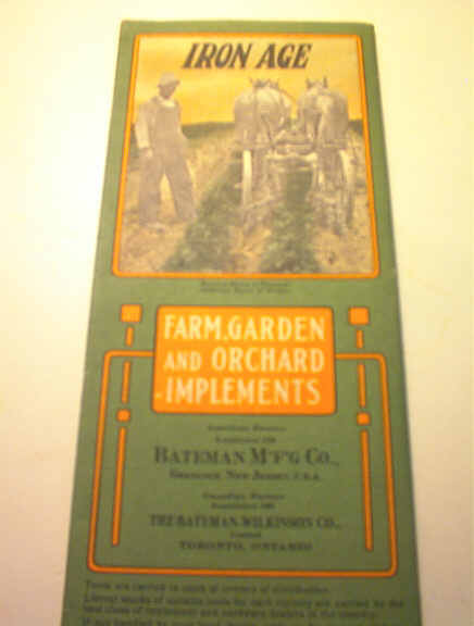 bateman 2 horse cultivators brochure 1916