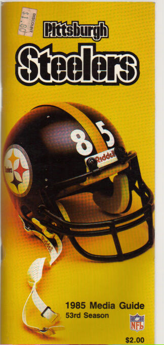 Pittsburgh Steelers 1985 Media Guide great