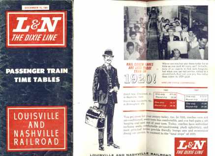 L&N The Dixie Line Dec 15 1961 Timetables
