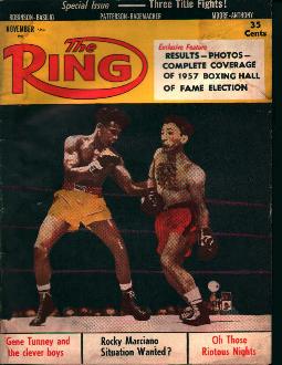 The Ring-11/57-Gene Tunney, Marciano,Robinson