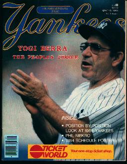Yankees Magazine-5/10/84-Yogi Berra Cover!
