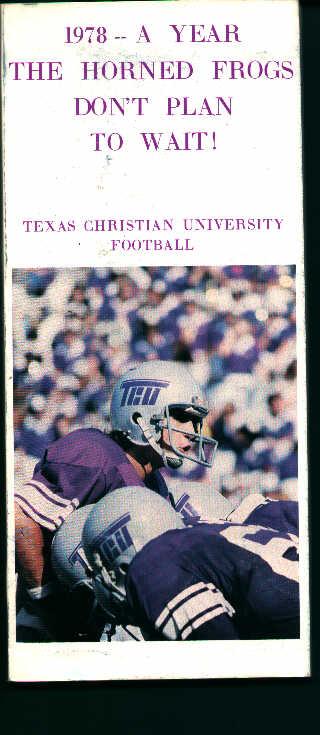 Texas Christian University F1978 Media Guide!