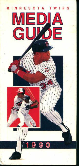 Minnesota Twins 1990 Media Guide! Schedule!