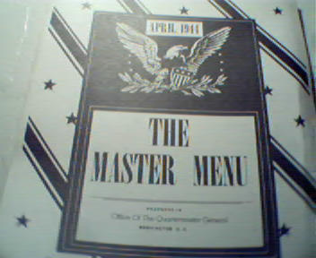 The Master Menu of Meals for April 1944