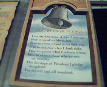 Freedom Plegde Postcard from Freedom Train!