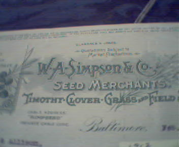 W.A. Simpson Company Letter Head from 2/17/12