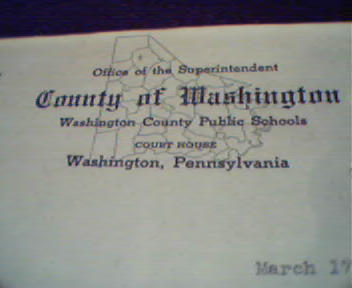Washington County Pa Official Letterhead