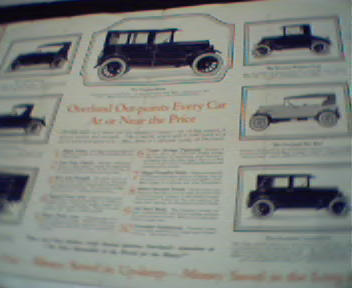 Overland Automobile Sales Literature