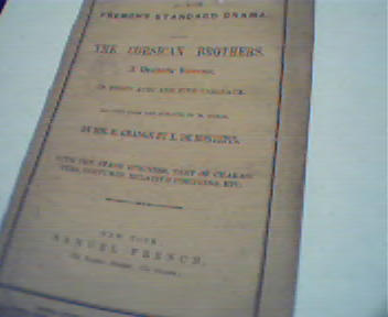 The Corsican Brothers Samuel French c1860!