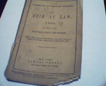 Heir at Law by Samuel French from c1860's!