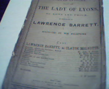 Lady of Lyons by Bulwer Lyttons circa 1860!